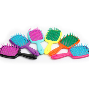 Factory Hairdressing Massage Blowing Quick Drying Honey Mesh Non Knotting Straight <b>Hair</b> Styling Hollow <b>hair</b> <b>comb</b> set - Product Image 5