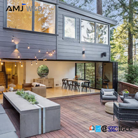 Porte patio pliante en aluminium de grande taille pour villa, porte d'entrée extérieure à double vitrage trempé à rupture de pont thermique avec moustiquaire