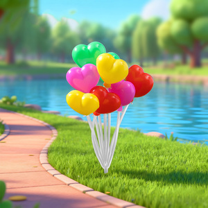 Cute Colorful Mini Plastic Crafts Miniature <b>Balloon</b> Ornaments for Fairy Garden Terrarium Cake Decoration Dollhouse Accessories - Product Image 4