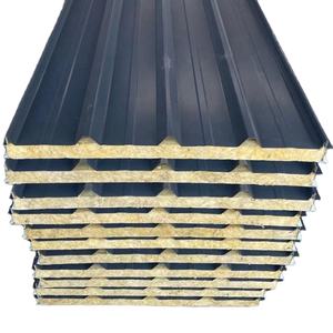 कस्टम मोटाई लंबाई रॉक ऊन छत और दीवार सैंडविच पैनल धातु टाइल घर निर्माण - Product Image 1