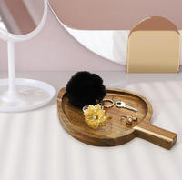 Plateau de service en bois d'acacia, plateau à apéritifs en forme de feuille pour fête, décoration de la maison, mariage, plateau à fromage et à desserts