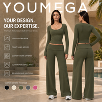 Ensemble de fitness - Vêtements de sport décontractés à col en V, coupe ajustée, respirants, séchage rapide, taille haute, pour activités de plein air et course à pied -5