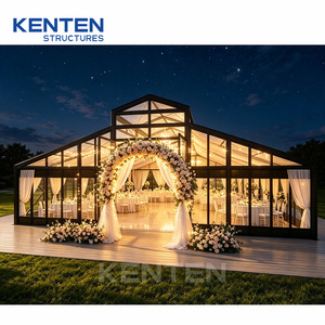 Tenda a Padiglione per Eventi con Tetto Trasparente 20x30 30x30 30x50 50x50, Resistente, per Esterni, con Picco, Tipo Atrio, Copertura per Patio - Product Image 5