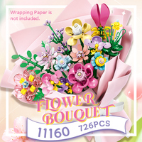 Woma Factory 13 Bouquet de Fleurs en Briques de Construction Jeu pour Enfants et Adultes Sans Papier Cadeau (11160)