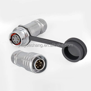 Connecteur Électrique Mâle-Femelle DIN 7P IP68 en Acier Inoxydable pour Applications Automobiles et Aérospatiales, à Visser sur Panneau, avec Broches 3+PE - Product Image 5