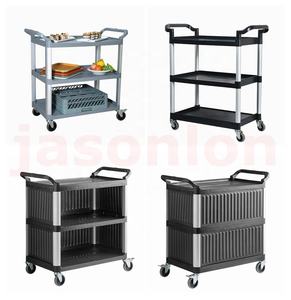 Industriële Plastic Voedsel Serveren <span class=keywords><strong>Trolley</strong></span> Met Ballon Twee Wielen Gereedschap Handkarren & Trolleys Voor Hotel & Restaurant Gebruik - Product Image 3
