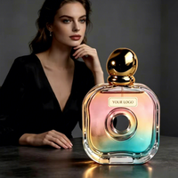 LF Wholesale Premium Aurora Scent Cologne Spray Luxury Multi Color Parfum Female Long Lasting Daily Use Gold Sphere Cap OEM ODM