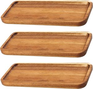 <span class=keywords><strong>Vassoio</strong></span> <span class=keywords><strong>rettangolare</strong></span> <span class=keywords><strong>in</strong></span> <span class=keywords><strong>legno</strong></span> di Acacia ecologico <span class=keywords><strong>in</strong></span> stile giapponese per uso festaiolo contiene snack frutta e piatti da pranzo - Product Image 4