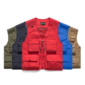 Fashionable Navy Blue Unisex <b>Waterproof</b> Polyester <b>Work</b> Vest for Construction Photography Outdoor Fishing & Tool Use - Product Image 4