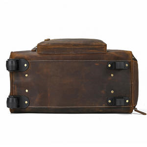 Bolso <span class=keywords><strong>de</strong></span> cuero genuino para equipaje, bolsa <span class=keywords><strong>de</strong></span> lona para viaje, <span class=keywords><strong>fin</strong></span> <span class=keywords><strong>de</strong></span> <span class=keywords><strong>semana</strong></span>, para una noche, Maleta rodante, con carrito <span class=keywords><strong>de</strong></span> cuero <span class=keywords><strong>de</strong></span> vaca, 2022 - Product Image 5