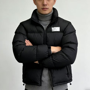 Chaleco de invierno impermeable de punto de alta calidad para hombre, estilo urbano, con capucha y <span class=keywords><strong>sin</strong></span> <span class=keywords><strong>mangas</strong></span>, de superficie lisa - Product Image 6