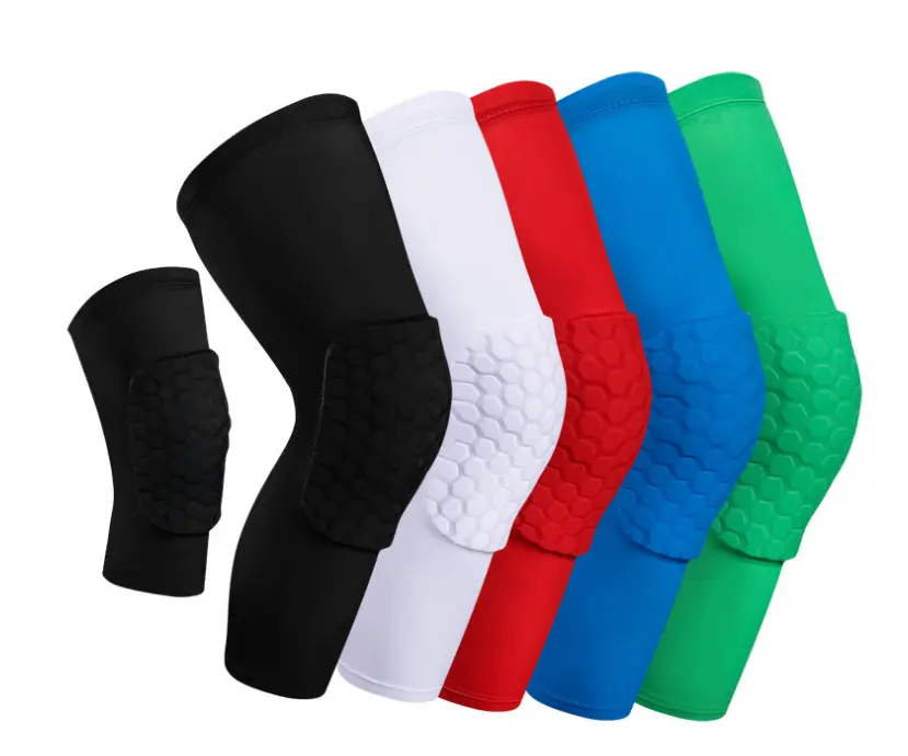 Honeycomb Anti Collision Knee Pads Long Compression Knee Sleeves Knee Support Braces for Basketball Volleyball Football