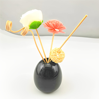Vente en gros de bâtons de diffuseur d'anche en céramique de fleur bouteille de parfum ensemble de diffuseur de parfum de maison de luxe avec boîtes d'emballage