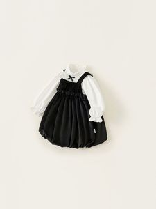 Traje de Niña para Primavera y Otoño, Vestido de Manga Larga, Falda con Lazo, 2 Piezas, Ropa de Moda para Bebés y Niñas - Product Image 4