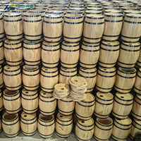 Distributeur de boissons durable de 5 litres en fût de chêne vieilli pour whisky, bière, jus et liqueurs – Idéal pour les fêtes