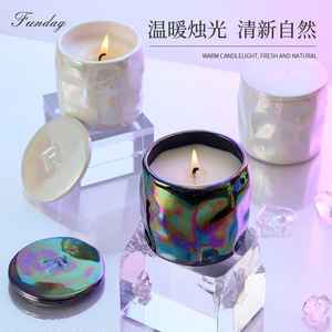 Pearl Glaze Ceramic <b>Candle</b> Cup Cylinder 225g Scented Home Decor <b>Gift</b> - Product Image 2