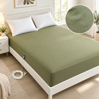 Drap de mise à la terre en coton biologique vert premium avec 5 % de fibres d'argent, drap conducteur ESD pour un meilleur sommeil et un meilleur soutien à la récupération