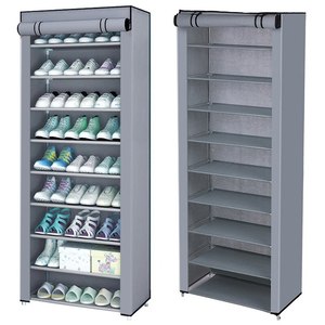 Meuble à chaussures autoportant 4/5/6/8 niveaux, organisateur de rangement pour la maison, étagères à chaussures en tissu avec housse anti-poussière non tissée - Product Image 2