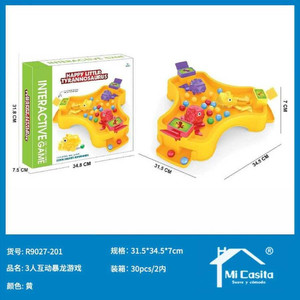Gioco da tavolo colorato di plastica interattivo dinosauro per 3 giocatori divertenti sessioni di gioco - Product Image 1