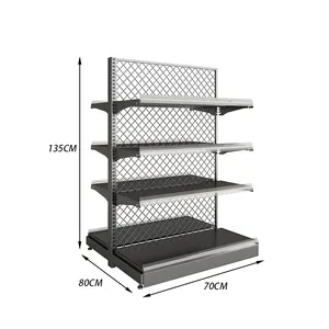 Customized Retail Store Shelf Racks For Shops Supermarket Gondola Rack