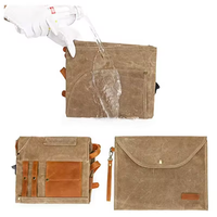 Tablier en toile cirée en coton noir à boucle réglable avec logo personnalisé pour électricien, outil de travail, fleuriste, jardin, tablier élégant