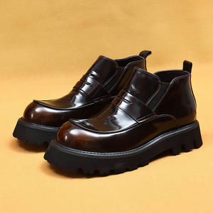 Mocassins pour hommes de haute qualité, marron, à bout bas, en cuir britannique lavé, style rétro, avec semelle cousue Goodyear, faits à la main. - Product Image 5