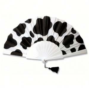 Éventails pliants personnalisés style ange peints arc-en-ciel, écologiques, décorations de mariage LGBT Pride, artisanat en bambou pour la maison et Halloween - Product Image 1