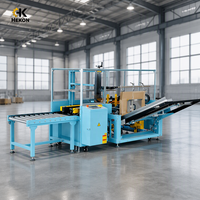HEKON HK-4012 Ligne d'emballage de cartons entièrement automatique, machine industrielle d'érection de cartons, d'ouverture, de pliage du fond et de scellage par ruban adhésif
