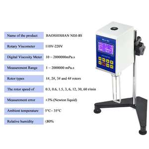 Viscosimètre numérique NDJ-8S Viscosimètre Rotation Visomètre 220-240V Équipement de laboratoire Article Viscosimètre colle Viscosimètre - Product Image 2