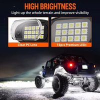 Kit de 4/8/12 pods de lumières LED en aluminium RGBW multicolores IP68 étanches pour véhicules tout-terrain, kit de gradation, lumières décoratives tendance
