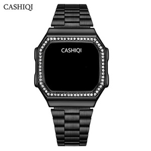 CASHIQI CA073 2021 Nuovo <span class=keywords><strong>Orologio</strong></span> Digitale LED con <span class=keywords><strong>Touch</strong></span> <span class=keywords><strong>Screen</strong></span>, Cinturino in Acciaio Inossidabile, <span class=keywords><strong>Orologio</strong></span> Elettronico Quadrato Luminoso alla Moda - Product Image 3
