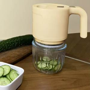 Robot culinaire multifonction Brinax 5 en 1 pour bébé, <span class=keywords><strong>hachoir</strong></span> à légumes électrique, fonctions de découpe, de mélange et de broyage sans fil et portables - Product Image 1