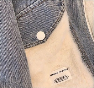 Giacca Invernale da <span class=keywords><strong>Donna</strong></span> Comoda <span class=keywords><strong>Oversize</strong></span> Vestibilità Ampia <span class=keywords><strong>Cappotto</strong></span> Lungo Caldo Maniche Lunghe Casual in Tessuto Denim con Chiusura a Cerniera Slim Raw - Product Image 5