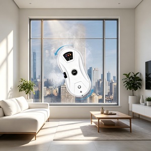 <span class=keywords><strong>Robot</strong></span> nettoyeur <span class=keywords><strong>de</strong></span> vitres automatique ovale, outil <span class=keywords><strong>de</strong></span> nettoyage <span class=keywords><strong>de</strong></span> vitres à double disque rotatif avec télécommande pour la maison - Product Image 1