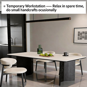 <span class=keywords><strong>Mesa</strong></span> de Comedor Profesional de Piedra Sinterizada de Lujo Italiana - Juego de <span class=keywords><strong>Mesa</strong></span> y <span class=keywords><strong>Sillas</strong></span> de Cocina Rectangular Moderna de Madera Maciza de Fresno - Product Image 2