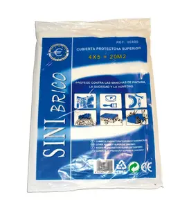 Plastic Dust Sheet / Drop Sheet /Paint Drop Cloth 4x5m