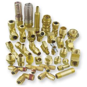 Brass Plumbing Fittings 40mm Maximum Diameter Industrial Grade CNC Machined For Hose Connections - Product Image 1