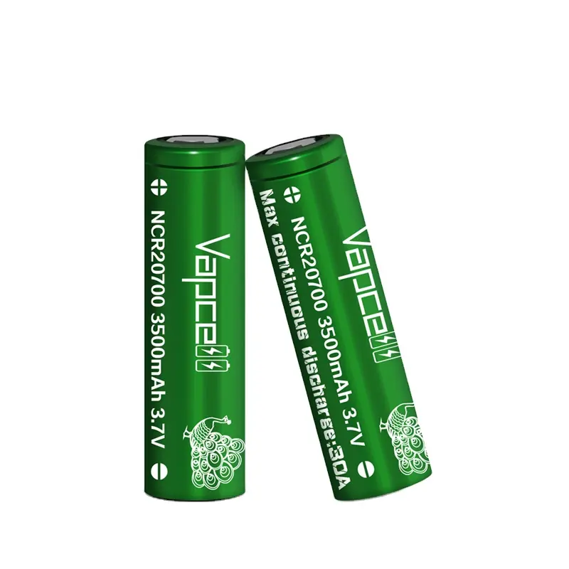 Wholesaler Price Vapcell NCR20700 3500mAh 30A Li-ion Battery Cell High Quality Rechargeable 3.7V 20700 Flat Top Lithium Battery