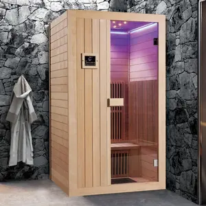 Custom Made 1 Person Indoor Wood Sauna Room For Apartment