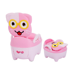 Siège de toilette pour enfants Topbele avec tiroir et coussin doux pour garçons et filles, design chat rose - Product Image 1