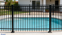 Clôture de sécurité pour piscine 3D galvanisée moderne de 6 pieds avec modélisation 3D, assemblage facile, revêtement en poudre, pour la sécurité domestique et la clôture de jardin