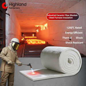 Couvertures en fibres céramiques et feuille d'aluminium 1260C, largeur 610 mm x 1220 mm, isolation ignifuge pour four - Product Image 2