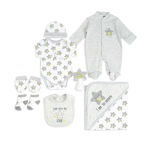 Cadeau de douche de bébé 100% coton biologique 0-3 mois bébé costume vêtements barboteuses Ropa Para <span class=keywords><strong>Bebe</strong></span> fournitures Layette nouveau-né vêtements ensemble - Product Image 3