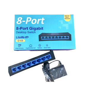 FTTH NUEVO S108 Black 8-PORT Gigabit Desktop Switch 1 año de garantíaTL-SG 1008P 100Mbps con 8 puertos adaptativos 10/100M - Product Image 2