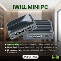 Mini PC sans ventilateur à trois écrans avec RAM DDR4 et processeur Intel J6412 Quad Core 3*Intel I225-V 2.5G LAN pour usage industriel