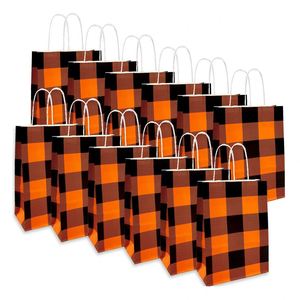 Halloween Gift Kraft <b>Paper</b> Bags with Handle Candy Thanksgiving Wedding Party Gift Bags Printed <b>Pattern</b> Gift Kraft <b>Paper</b> Bag - Product Image 1