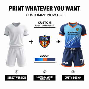 Klassische Retro-Design Fußballtrikots OEM-Service Atmungsaktiv Antibakteriell Rundhals Kurzarm 100% Polyester TGA Marke für - Product Image 4