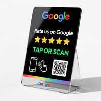 Precio de fábrica alto inteligente a prueba de manipulaciones Ntag213 logotipo personalizado en blanco redes sociales Avis Google Review Nfc TARJETA DE MESA soporte acrílico