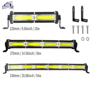 Lampu Sorot LED Mobil COB 6500K, Lampu Sorot Off Road, Mobil COB, Bar Lampu Sorot Off Road, Strip12V 24V untuk SUV ATV, Truk, Perahu, Sepeda Motor, Lampu Kabut Otomatis