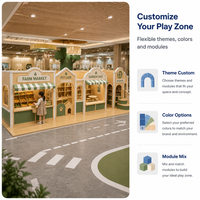 Équipement Commercial pour Centres de Jeux pour Enfants, Boutique de Fournitures Agricoles, Jeux de Rôle Urbains, Village en Bois Naturel, Café, Gestion de la Qualité ISO 9001